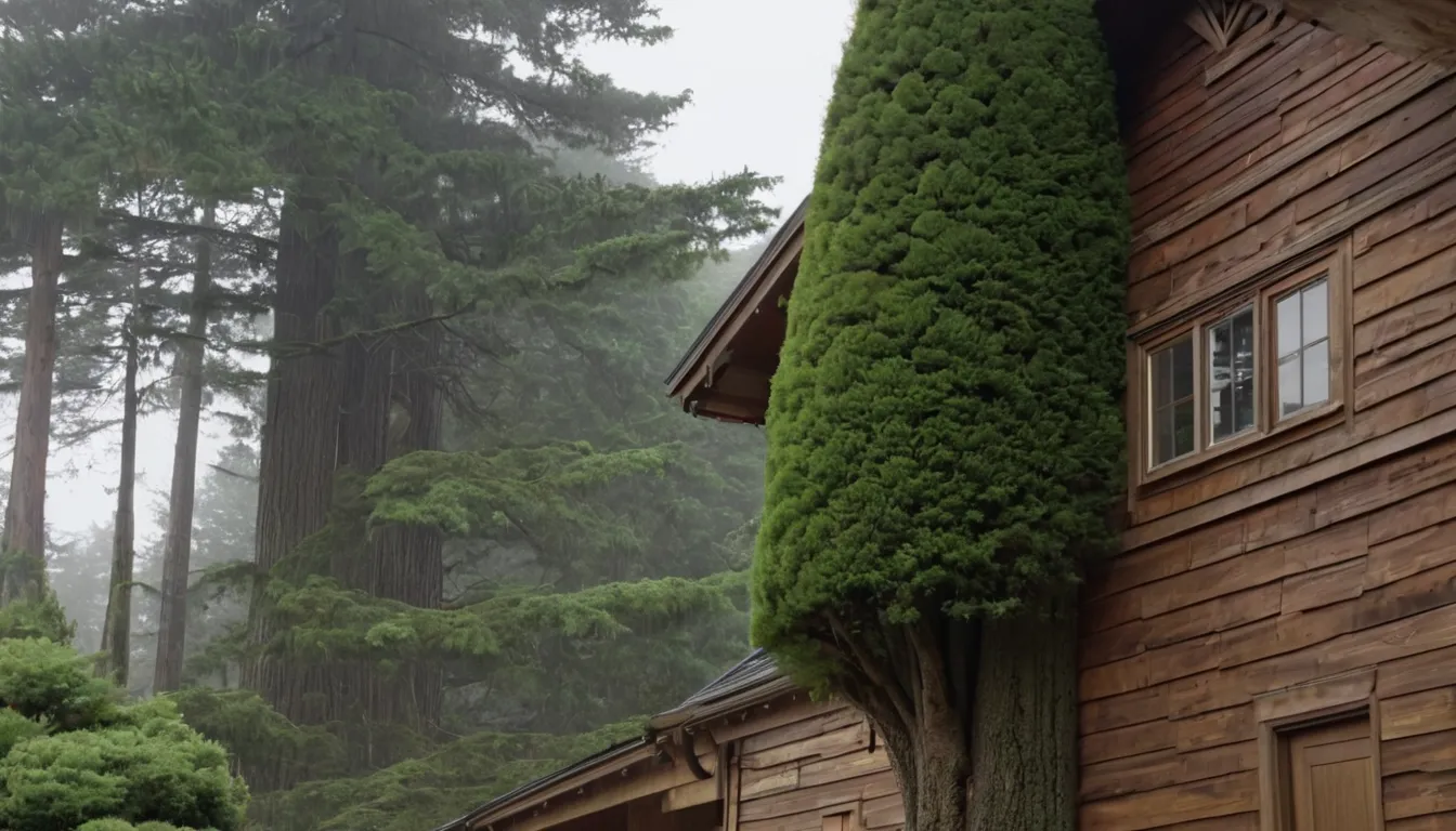 Large tree beside a wood-frame home in Vancouver before removal